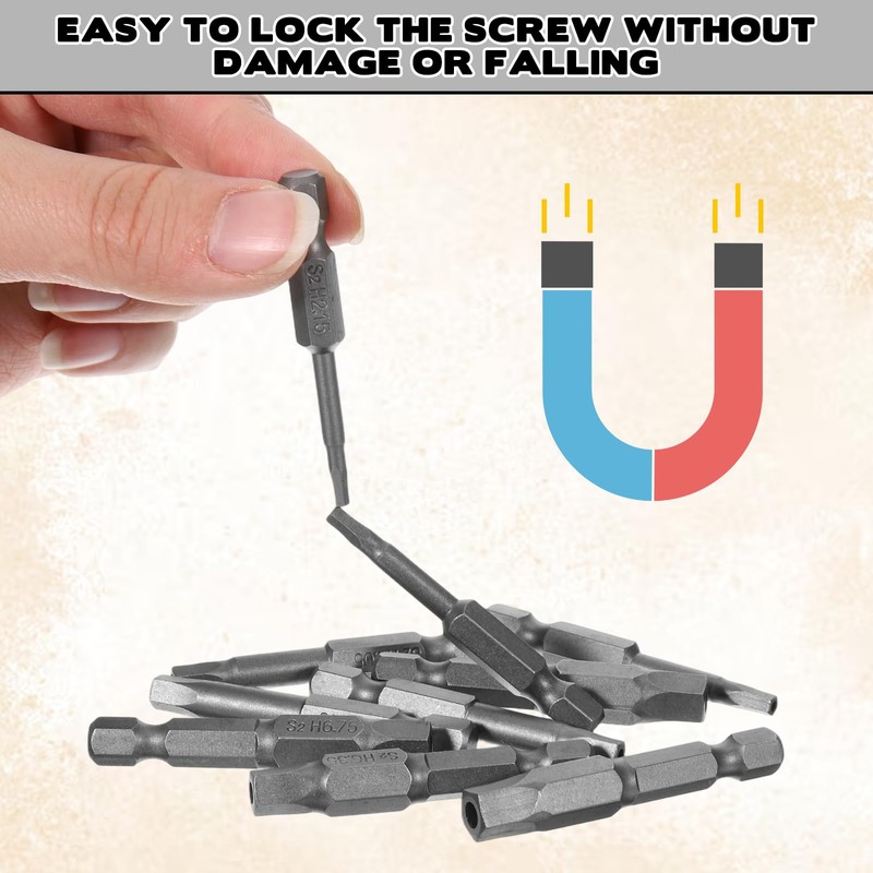 10PCS Security Screwdriver Bits Set, Magnetic Pentagon Head Screwdriver Bit
