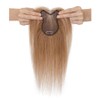 TESSHAIR Human Hair topper for Women, 3D Cover Clip in