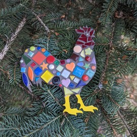 Youway Style Glass Mosaic Tiles for Crafts Bulk,200g Mosaic Glass Pieces, Butterfly Star Moon Heart Flower Shape Glass DIY Stained Glass Kit, Mosaic Charm Ornament(7.05 Ounce)