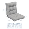 LVTXIII Outdoor Tufted Low Back Cushions, Solid Fluffy Seat and