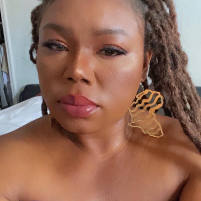 Afica map earring Female Casual Elegant - Color: Holes