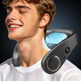 KJXIC Bladeless Wearable Neck Fan - Powerful Portable AC Cooler