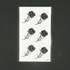 Oottati Small Cute Temporary Tattoo Hand Black Roses (Set of