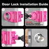 Geinxurn 1-3/8" - 1-3/4" M2 Steel Door Lock Installation Kit