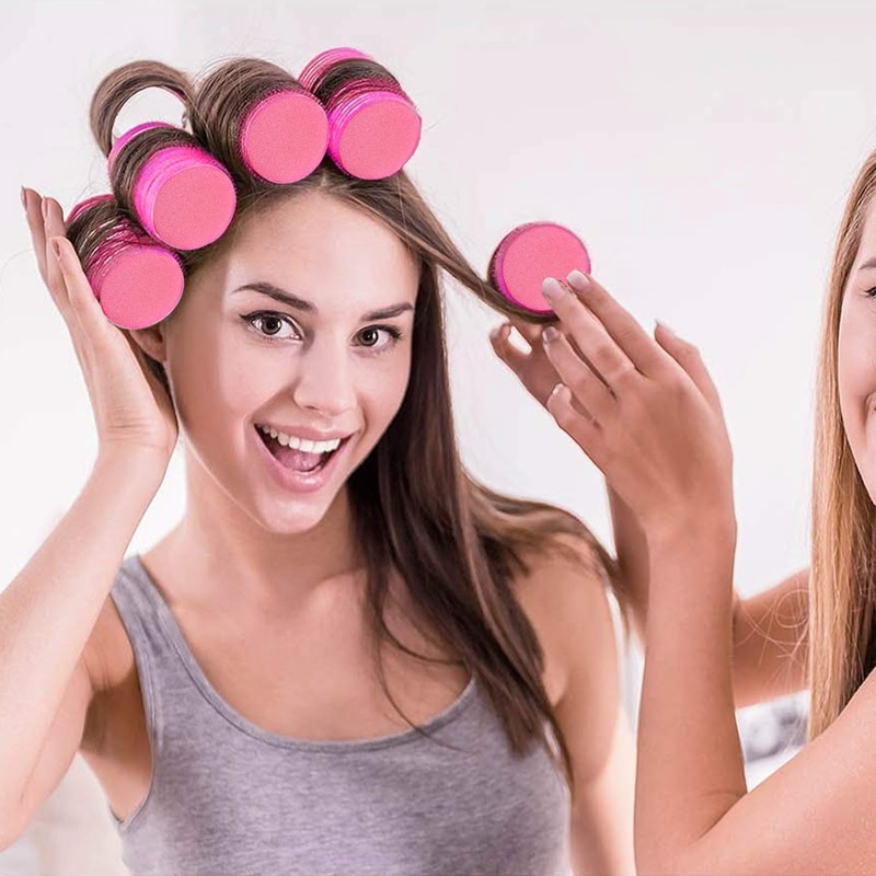 POPETPOP Sleeping Hair Rollers Mini Foam Curlers for Long Hair