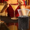 16pcs Stainless Steel Cocktail Stick and 1pcs Marble Tank,Cocktail Clip,Appetiser