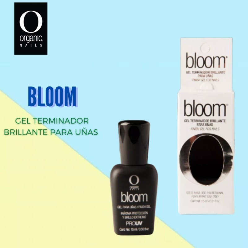 Organic Bloom Gel Finalizador Brillante Para Uñas 15ml Organic Nails