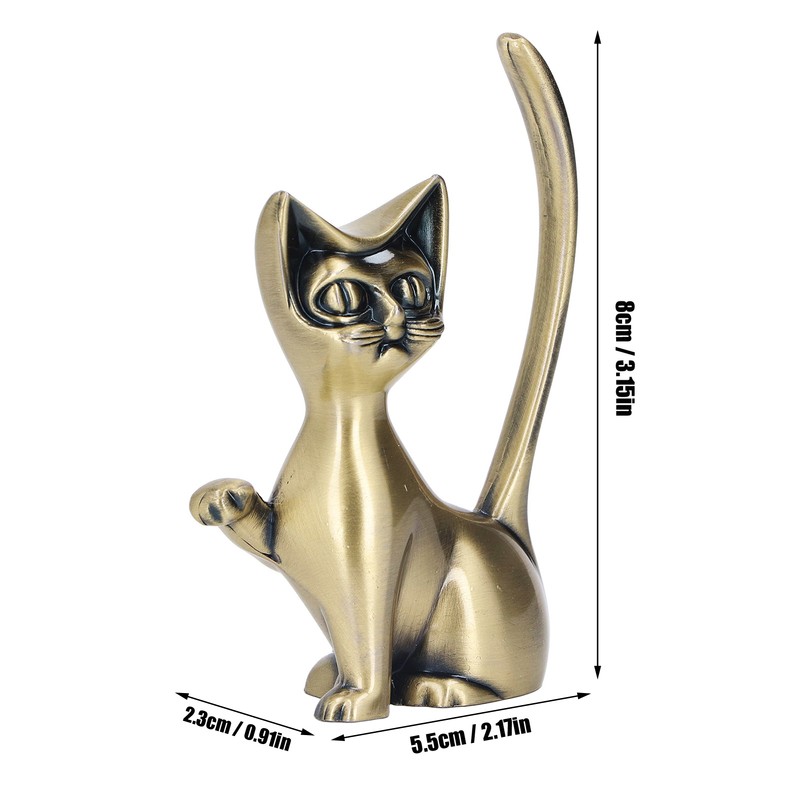 Cat God Ring Holder Cat God Design Zinc Alloy Sturdy