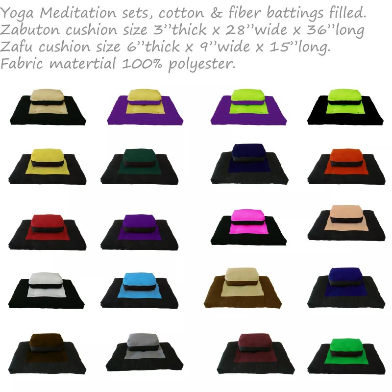 Danfuton Zafu Zabuton Set, Cotton Cushions, Mats, Seats, Yoga Meditation