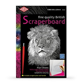 West Design British Plain 1/4 Sheet, Scraperboard, White, 1.5 x 24.5 x 34 cm