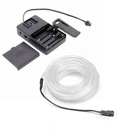 5m/16.4ft Large 1.4 mm Thin - Teal Neon LED Light Glow EL Wire - Powered by 6V - Sound Active - Craft Neon Wire String Light for DIY Project Costume Accessories Cosplay