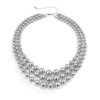 ChungLong0593 Punk Layered Chunky Beaded Choker Women's Hip Hop Statement
