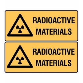 CVANU Radioactive Materials Safety Sign Sticker Self Adhesive PVC Vinyl (Pack of 2)