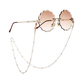 LANG XUAN Pearl Eyeglass Chains Glasses Reading Eyeglasses Holder Strap Cords Lanyards - Eyewear Retainer for Women