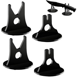 LITAITAI Knife Display Stand Holder,Samurai lightsaber display, military sword collection,Mid-sized Knives, Dagger, Acrylic Desktop Single Knives sword souvenir Display case (Black)