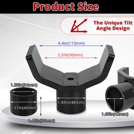 2-in-1 Bottle Jack Adapter - Universal Steel Adapter for Safe Jack Lift, Fits 1.65-Inch (42mm) or Smaller Bottle Jacks, Works with Round Axles (4.5" Max) & Square Axles (3.5" Max)