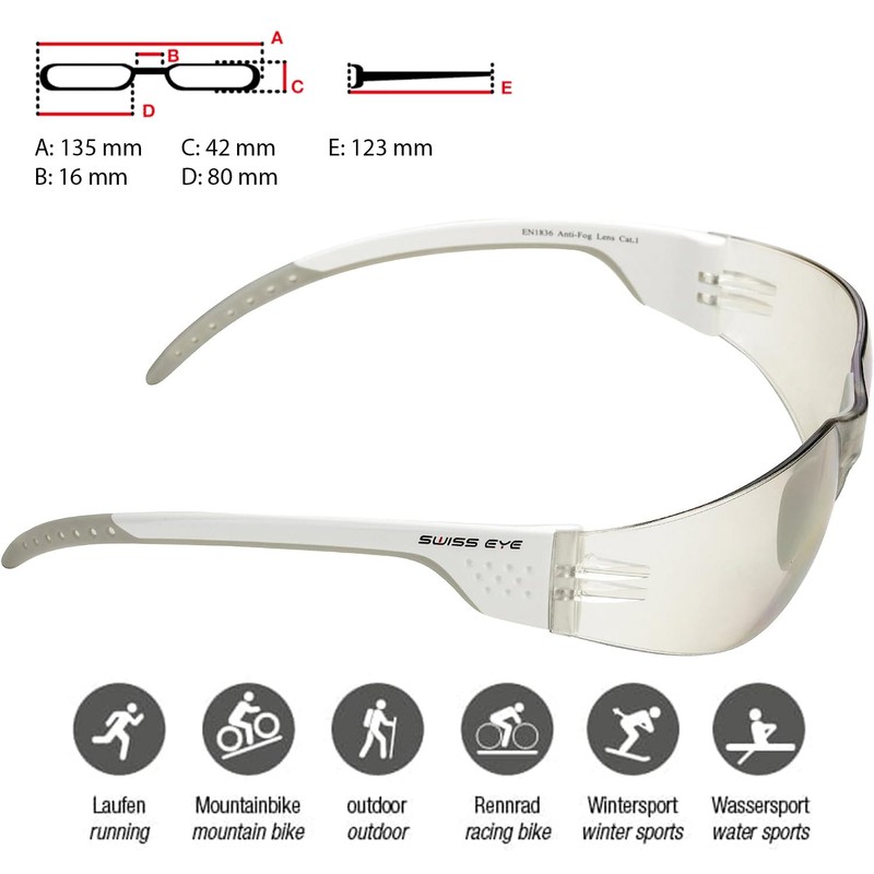 Swiss Eye Outbreak Luzzone Sports Glass - Transparent, Medium