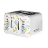 VQ Laura Ashley Elveden White Stainless Steel 4 Slice Toaster