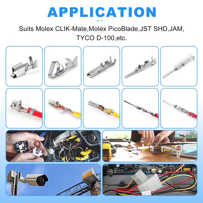 Yangoutool Micro Molex Crimper: 32-20AWG (0.03-0.52mm², 0.2-0.81mm), Compatible with Molex,