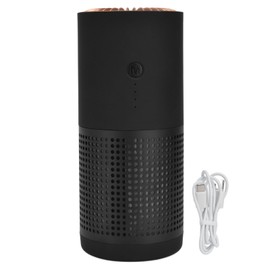 USB Air Purifier Mini Desktop Negative Ion Odor Removal Purifier Cleaner Multiple Filtration for Home Car UseBlack
