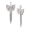 Bow Fringe Chandelier Earrings,MULTI,374192RHO966