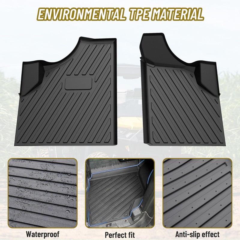 SAUTVS Floor Mats for Can Am Defender, TPE Front Row