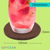 GIFTIZAN - Felt Coasters for Drinks 8pcs - Coaster Set