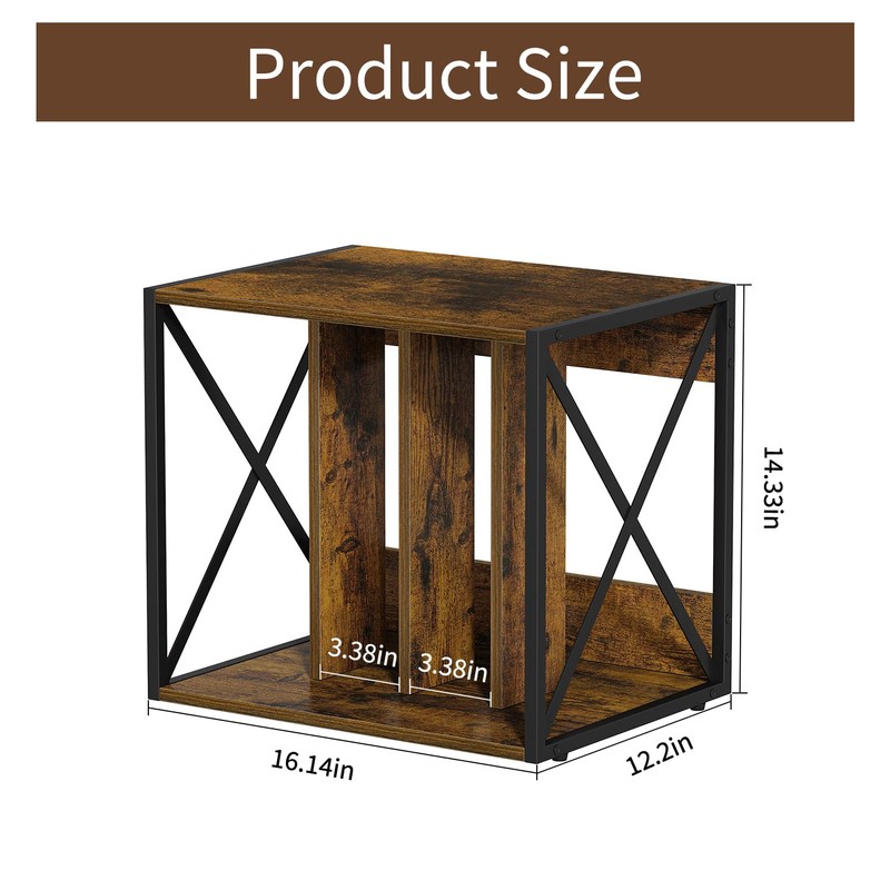 VYUOL Vinyl Record Storage,Vinyl Record Holder Up to 80-100 Albums,4-Compartment