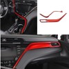 HANSTRONG GEAR 2PCS ABS Red Color Interior Front Dashboard Center