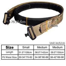 IDOGEAR Tactical Belt Molle 2 Inch Combat Belt with 1.75 Inch Inner Belt Quick Release High Performance Belt Laser Cut