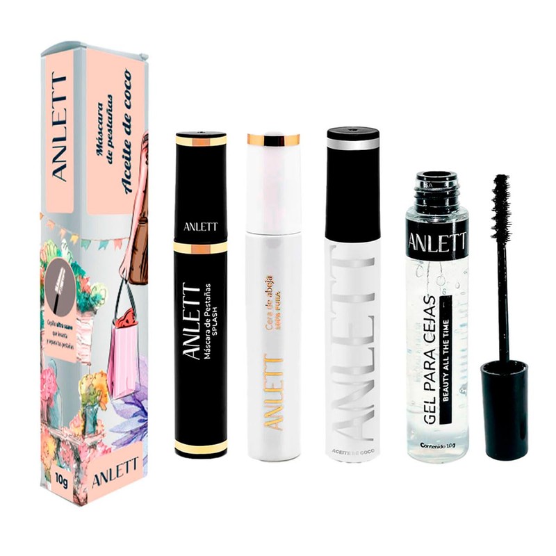 Anlett Kit de Máscaras para Pestañas, Set de 4 Productos,