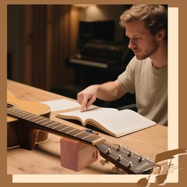 Guitar Neck Rest - CoolGift Mart Amp-Styled Solid Wood Guitar Tool with Pick Holder, Guitar Accessories & Luthier Tools for Acoustic/Electric Guitars Repair, Maintenance, Cleaning