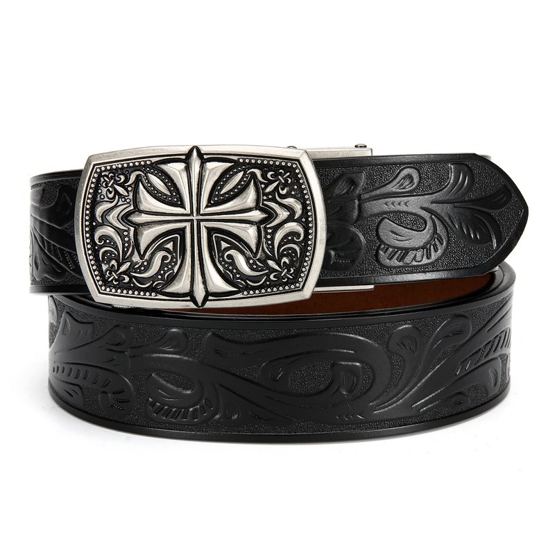 CHAOREN Western Belt - Mens Cowboy Belt 1 3/8" Leather