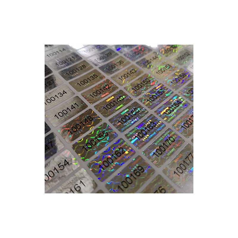 Tamper Proof Stickers 10mm x 20mm Various Pack Sizes of