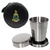 Knight 2oz Collapsible Drinking Cup with Leather Royal Marines Case