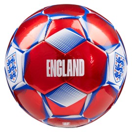 England FA Football - Soccer Ball for Adults Teenagers Kids Training Football Size 3, 4 or 5 - England Merchandise (Red/Blue, Size 3)