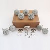 Royal Kraft Vintage Grey Painted Ceramic Pull Knobs for Kitchen