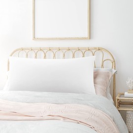 PiccoCasa Body Cooling Pillowcase Viscose from Bamboo Long Pillow Case Breathable Cool and Soft Body Pillow Cover with Zipper Closure White 20"x55" (4ft 6in)