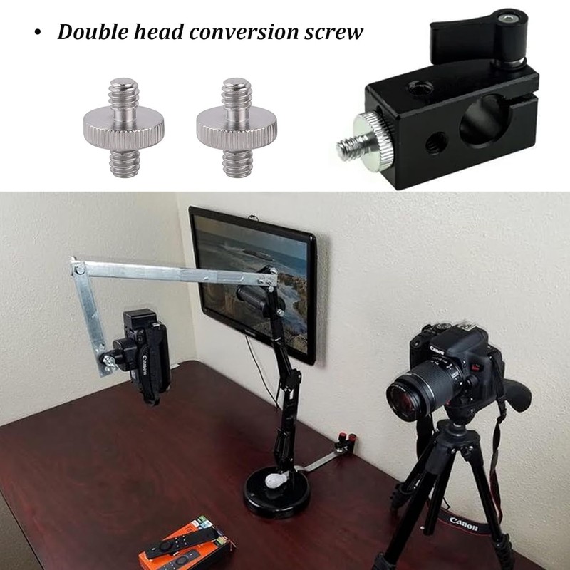 2Pcs 1/4" to 1/4" Male Threaded, Screw Adapter, Double Head
