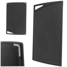 KADAX Chopping Board 24.5 x 16 cm, Plastic Kitchen Board, Modern Design, Kitchen Accessories (Black)