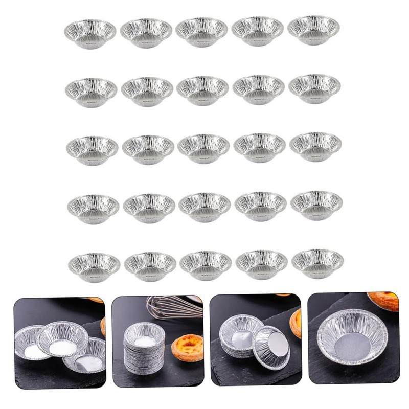 LABRIMP 200 Pcs Egg Tart Mold Pie Baking Dish with