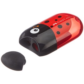 Faber-Castell LADYBUG DOUBLE HOLE SHARPENER/ERASER