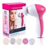 Cepillo Facial Limpieza 5en1 Exfoliante Rostro Belleza Rosa