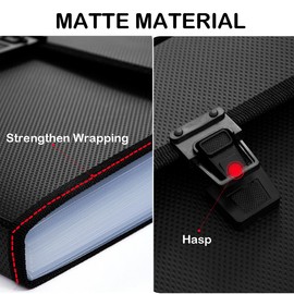 2 Pack 13 Pockets Expanding File Folder Organiser with Handle, TRANBO Accordion File Organiser, Plastic Document Wallet for Paperwork A4, Portable Filing Box for Travel School Office Home