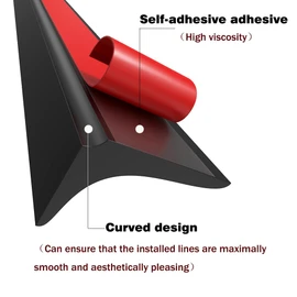 HNYNH Water Dam Silicone Waterproof Barrier Bathroom and Kitchen Water Strip Coving Edging Strip（Black-2.2m）