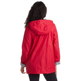 URBAN REPUBLIC Rain Jacket Women - Lightweight Waterproof Windbreaker for Women (S-3XL), Size X-Large, Red