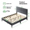 Marsail Queen Size Bed Frame, Sturdy and Durable with 12