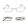 Metal Folding Reading Glasses with Case Slim Stylish Compact Folding