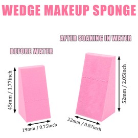 SYEYCW 72 Stück Makeup Schwämmchen Dreieckige, Latexfrei Kosmetik Schwämmchen, Beauty Blender Mischschwämme, Klein Make up Schwamm, Nail Art Schwämme, für Flüssige Creme, Grundierung, Loses Puder