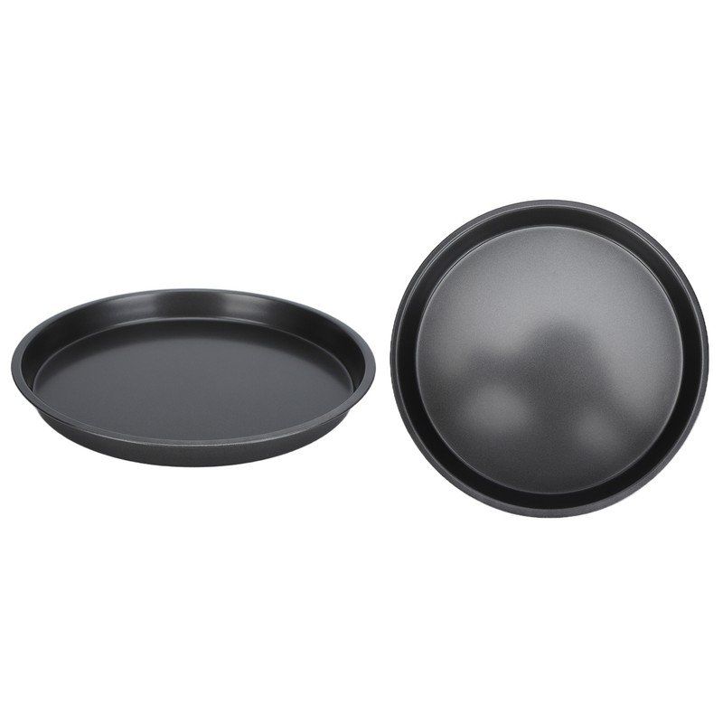 2Pcs Non Stick Pizza Pan Deep Thickened Carbon Steel Baking